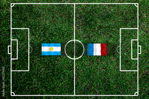 Football Cup competition between the national Argentine and national France.