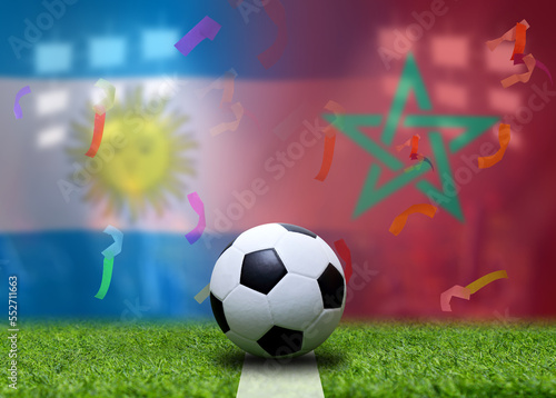 Football Cup competition between the national Argentine and national Morocco.
