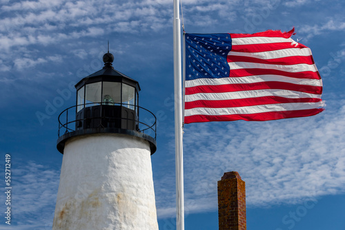 Patroitic lighthouse photo