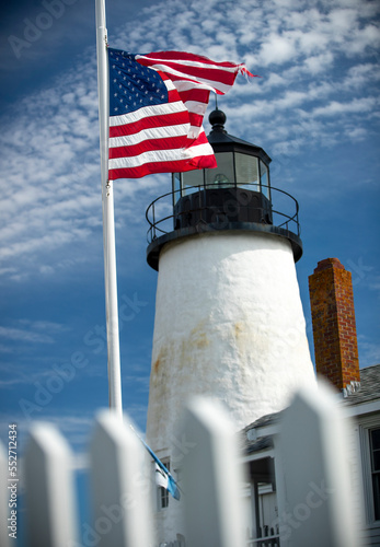 Patroitic lighthouse photo