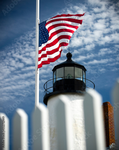 Patroitic lighthouse photo