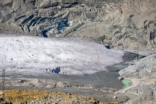 Close-up of Morteratsch glacier in the Bernina Masif, Swiss Alps, Switzerland photo