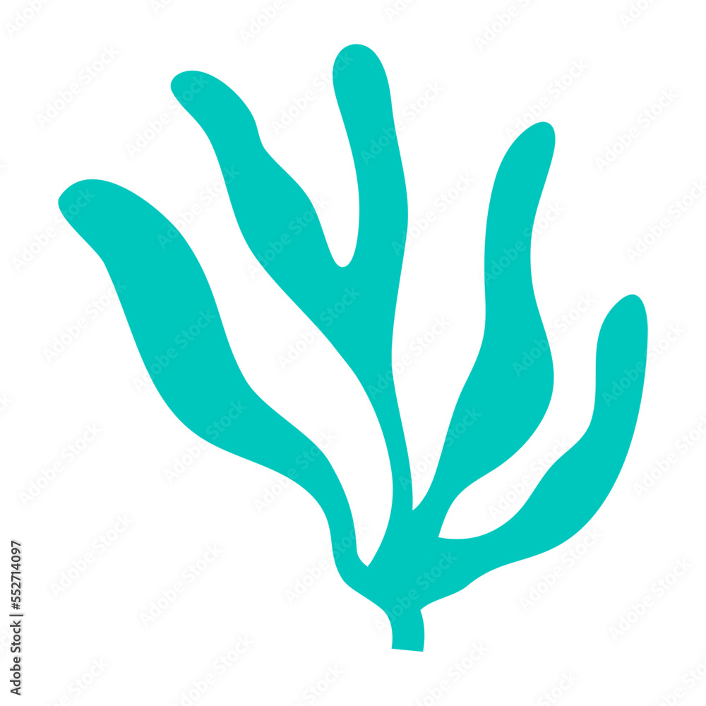 cute sea animal illustration with gradient color