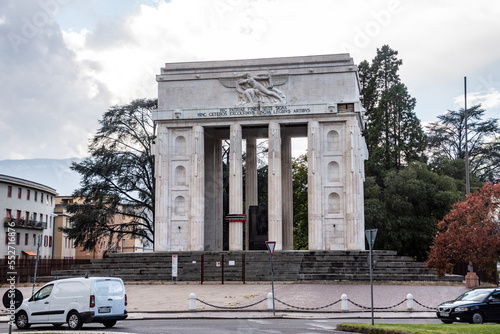 Old monument dedicated to the victory of the First World War in Bolzano, autonomous province of South Tirol