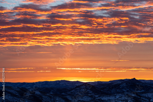 sunset over the mountains