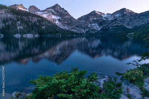 Blue hour at Toxaway Lake in the Sawtooth Mountains of Idaho.