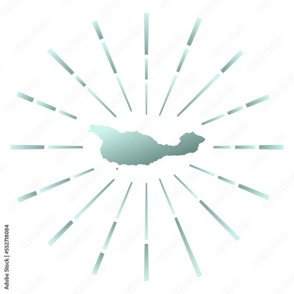 Santa Cruz Island gradiented sunburst. Map of the island with colorful star rays. Santa Cruz Island illustration in digital, technology, internet, network style. Vector illustration. Santa Cruz Island gradiented sunburst. Map of the island with colorful star rays. Santa Cruz Island illustration in digital, technology, internet, network style. Vector illustration.