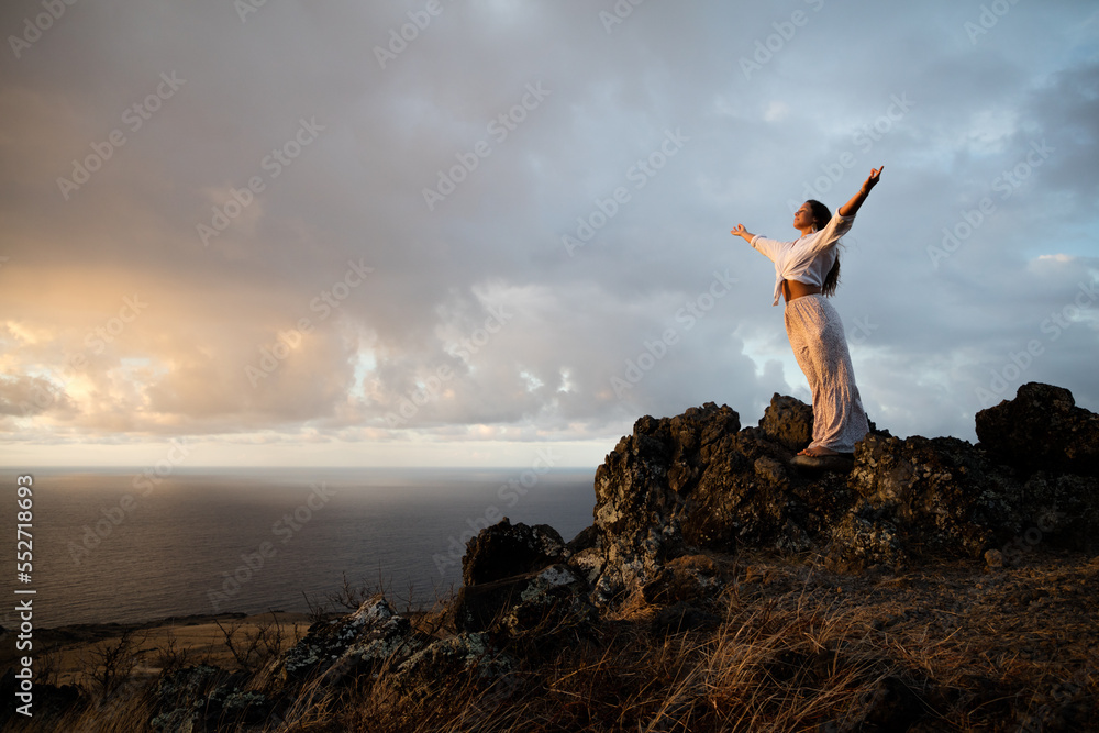 Sunrise and yoga in Hawaii Sunrise and yoga in Hawaii
