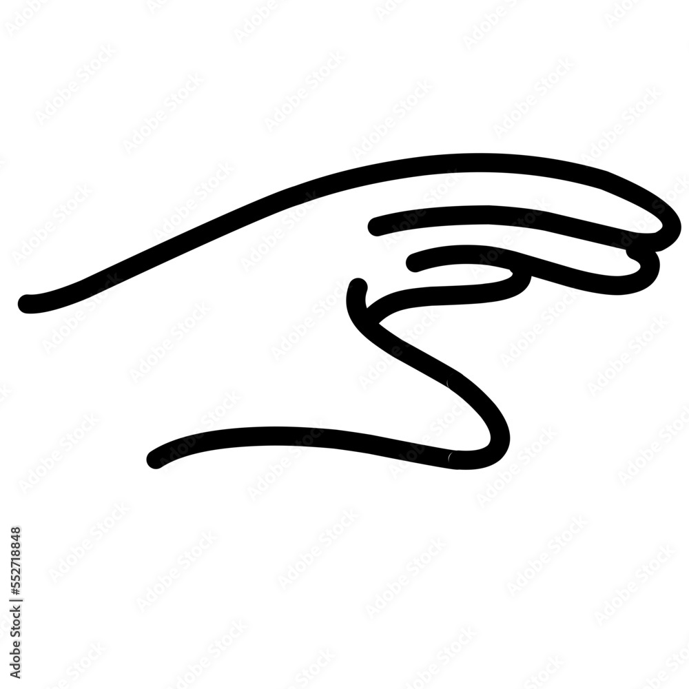Human hand gesture doodle