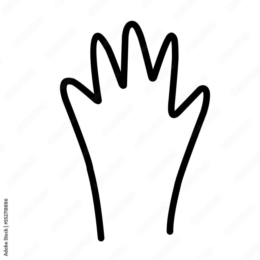 Human hand gesture doodle Human hand gesture doodle