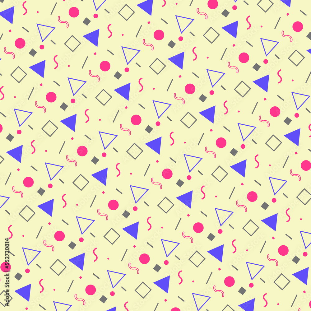 Seamless Diagonal Square Triangle Shape Pattern in White Pink and Blue Seamless Diagonal Square Triangle Shape Pattern in White Pink and Blue
