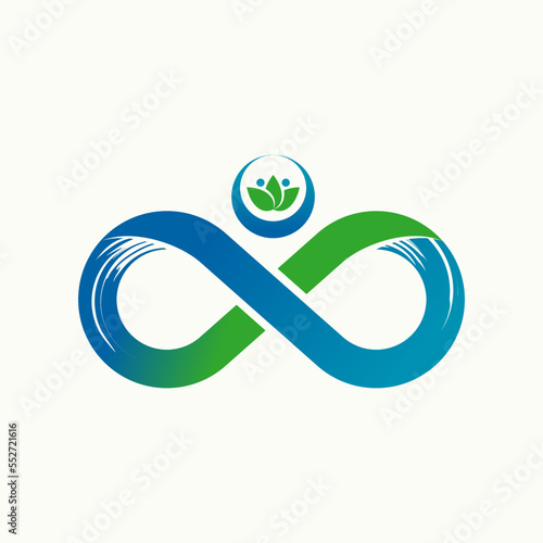 Logo design graphic concept creative abstract premium free vector stock simple and unique letter OO sans serif font like infinity meta with leaves. Related to typography tech or nature