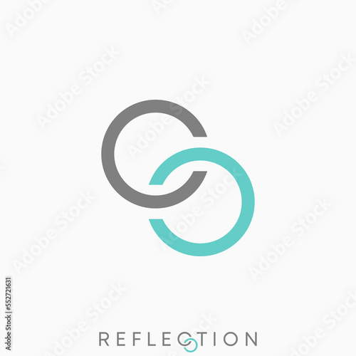Logo design graphic concept creative abstract premium free vector stock unique letter CC or OO font connect like chain. Related to friendship or happy