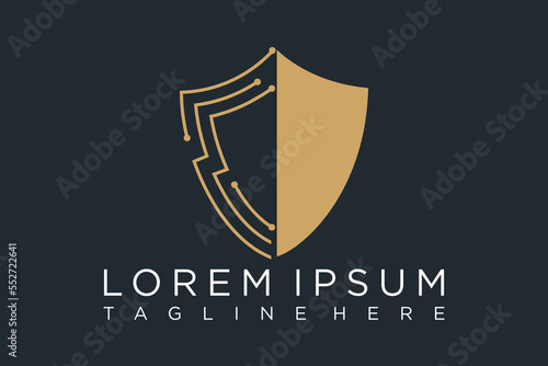 security logo technology for your company, shield logo for security data