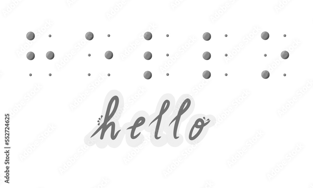hello in braille to celebrate world braille day on january 4th. isolated transparent background