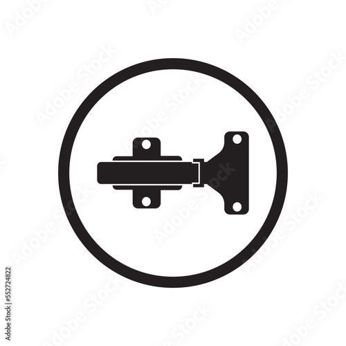 Door hinge icon design template. Trendy style, vector illustration