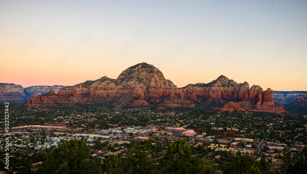 photograph of Sedona, Arizona at sunrise