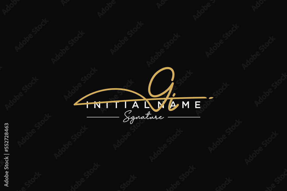 Initial GI signature logo template vector. Hand drawn Calligraphy lettering Vector illustration.
Initial GI signature logo template vector. Hand drawn Calligraphy lettering Vector illustration.