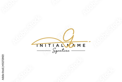 Initial GC signature logo template vector. Hand drawn Calligraphy lettering Vector illustration. 