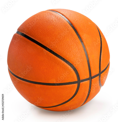 Basketball sport equipment isolate on white backgroung with clipping path.