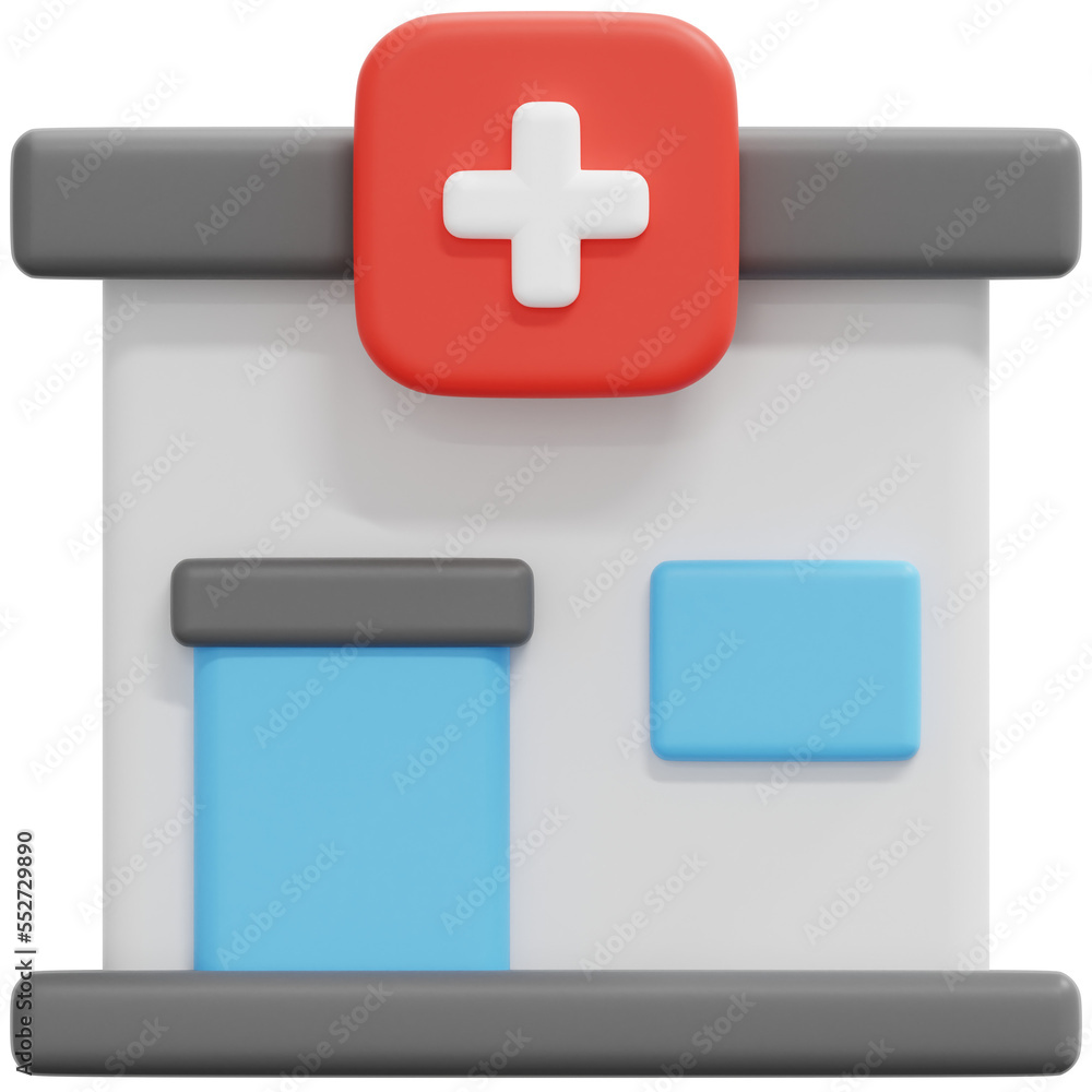 Obraz premium clinic 3d render icon illustration