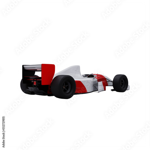 f1 racing car isolated
