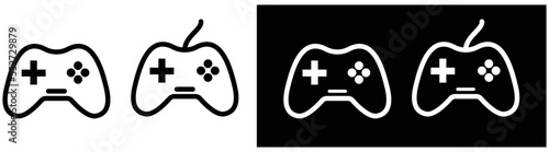 game console icon set. style sign symbol. symple video game controller, vector illustration
