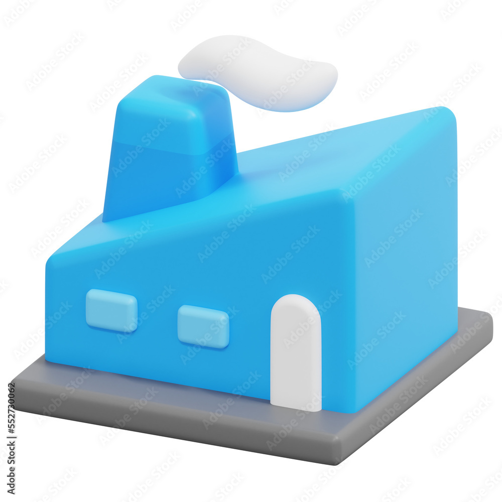 factory 3d render icon illustration factory 3d render icon illustration