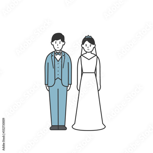 新郎新婦の全身イラスト