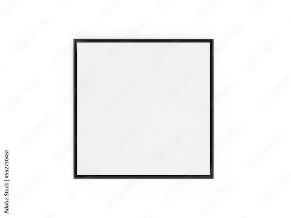 Square Poster Frame 3D Illustration Mockup Scene Square Poster Frame 3D Illustration Mockup Scene