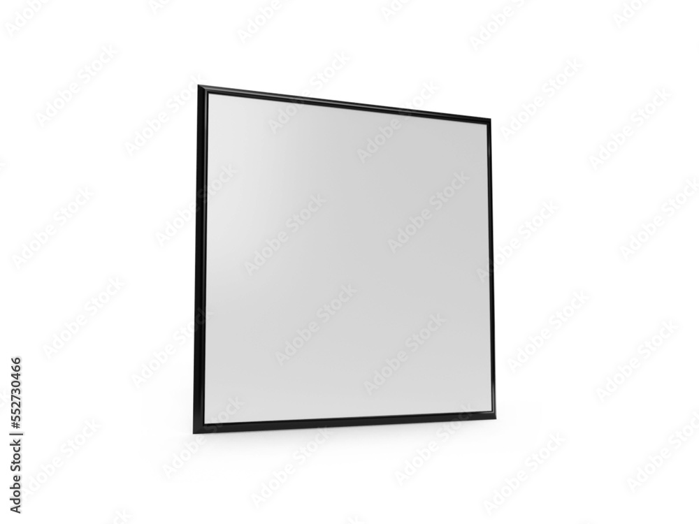 Square Poster Frame 3D Illustration Mockup Scene Square Poster Frame 3D Illustration Mockup Scene
