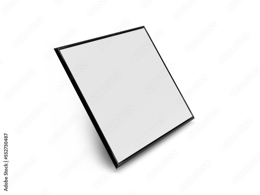 Square Poster Frame 3D Illustration Mockup Scene Square Poster Frame 3D Illustration Mockup Scene
