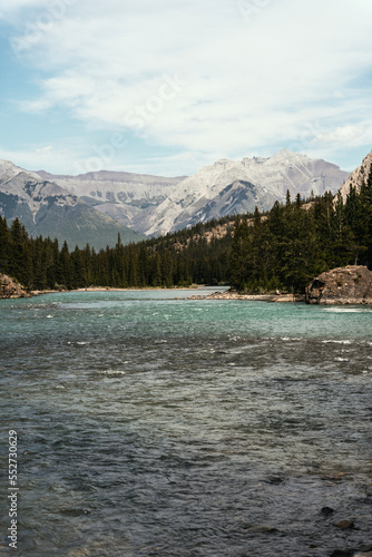 river and lake and mountains and waterfall © Cody
