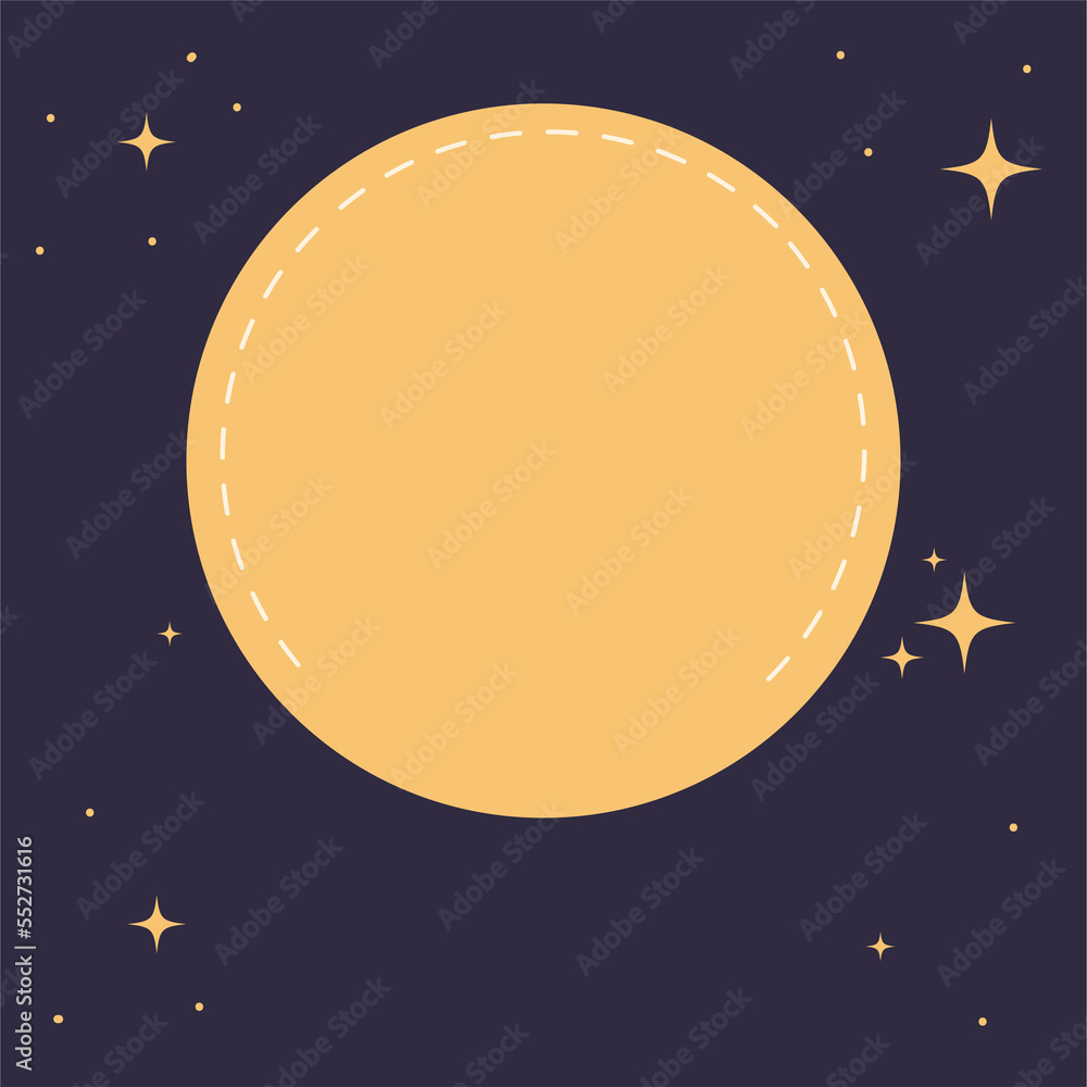 Naklejka premium moon and stars