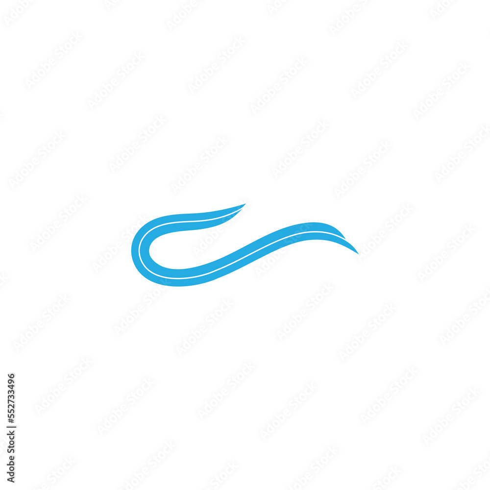 letter c ribbon waves simple logo vector letter c ribbon waves simple logo vector