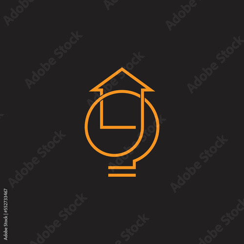 smart home idea symbol logo vector