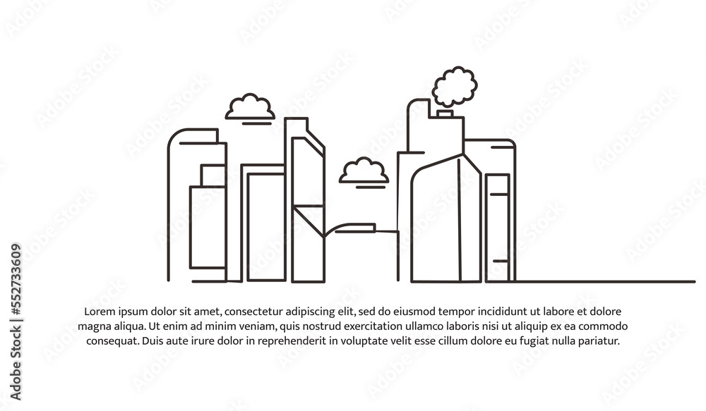 Continuous line design of future building architecture. Technology development design. Future city concept. Decorative elements drawn on a white background. Continuous line design of future building architecture. Technology development design. Future city concept. Decorative elements drawn on a white background.