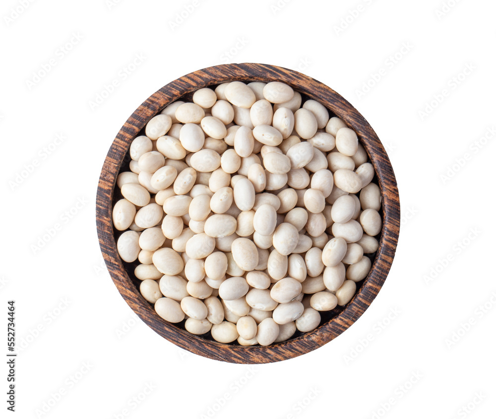 white beans in wood bowl isolated on transparent png white beans in wood bowl isolated on transparent png