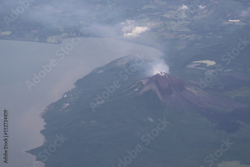 Aerial view of the Momotombo Volcano in Nicaragua photo
