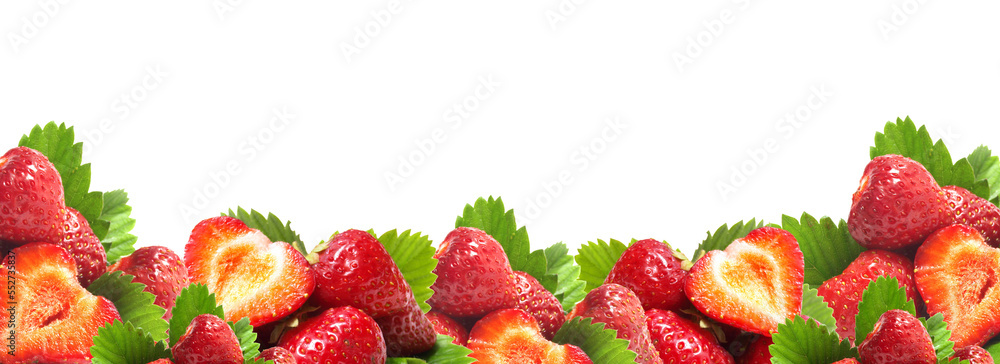 Strawberry fruit frame isolated