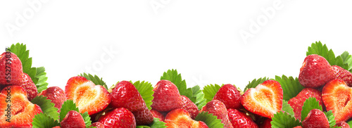 Obraz na płótnie Strawberry fruit frame isolated w salonie