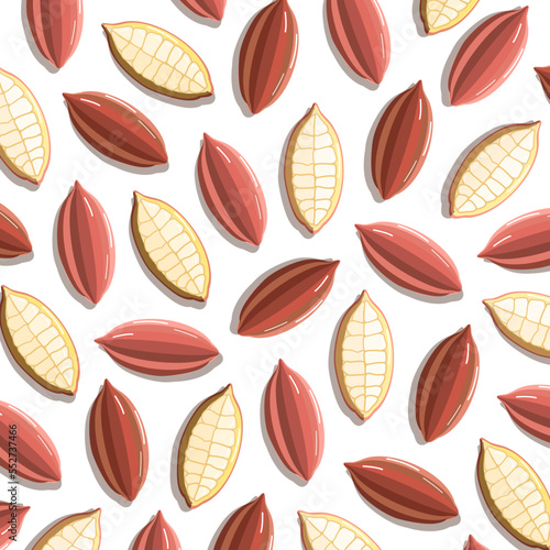 Chocolate fruit pattern background 