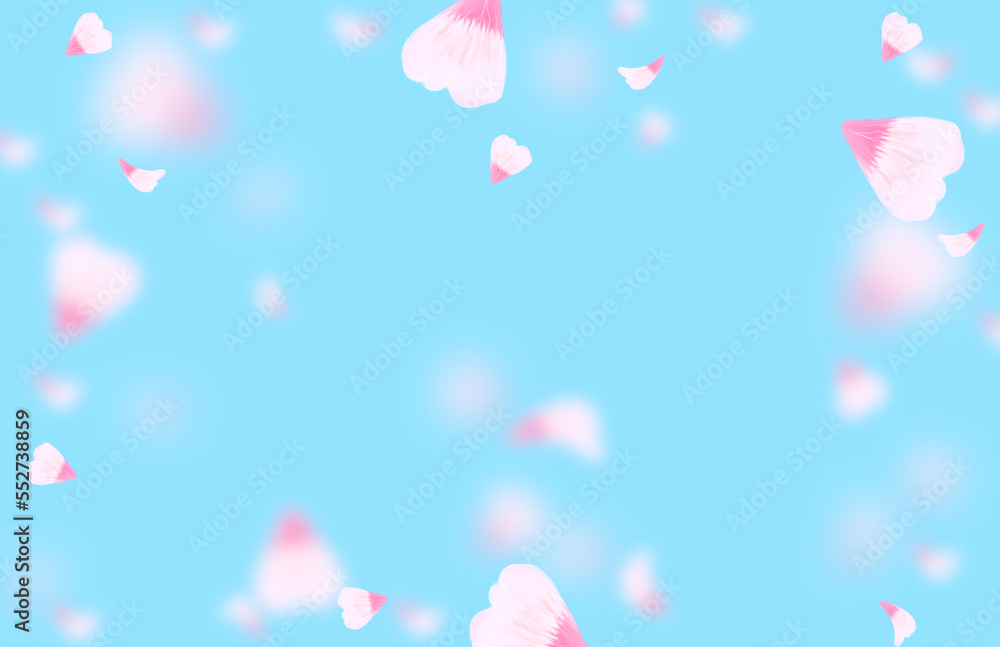 桜の花びらイラストフレーム背景１