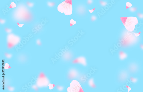 桜の花びらイラストフレーム背景１
