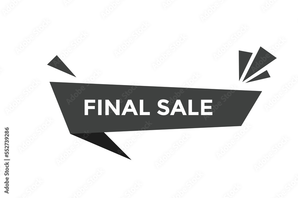 Final sale button web banner template Vector Illustration
Final sale button web banner template Vector Illustration