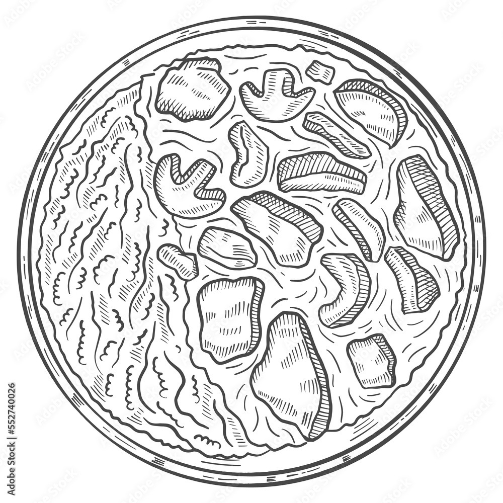 beef bourguignon france food cuisine isolated doodle hand drawn sketch with outline style beef bourguignon france food cuisine isolated doodle hand drawn sketch with outline style