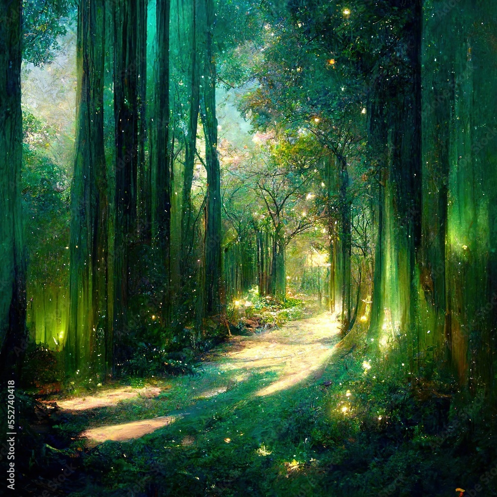 Fototapeta premium sun rays in the forest