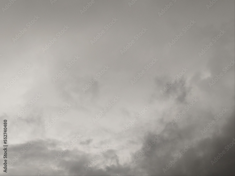 View of overcast sky. Dramatic gray sky and white clouds before rain in rainy season. Cloudy and moody sky. Storm sky. Cloudscape. Gloomy and moody background. View of overcast sky. Dramatic gray sky and white clouds before rain in rainy season. Cloudy and moody sky. Storm sky. Cloudscape. Gloomy and moody background.