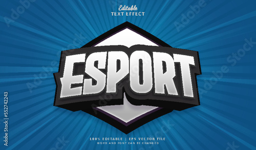 Esport editable text effect style logo game