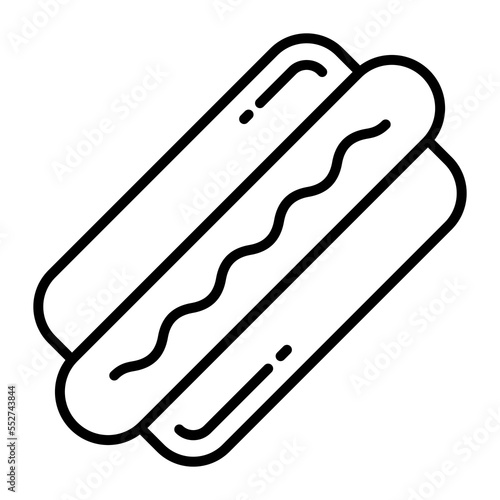Hot dog sandwich vector icon design in trendy style